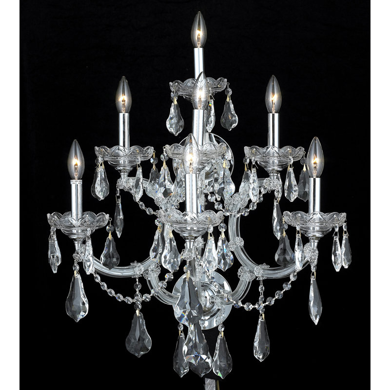 Stockard Wall Sconce, Royal Cut, Crystal Clear, Chrome