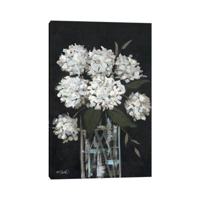 White Hydrangeas I 1 Piece Wrapped Canvas Painting