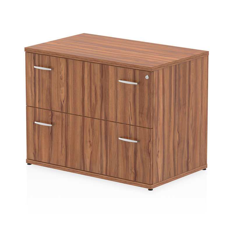 Impulse 80cm Wide 2 -Drawer File Cabinet, Walnut