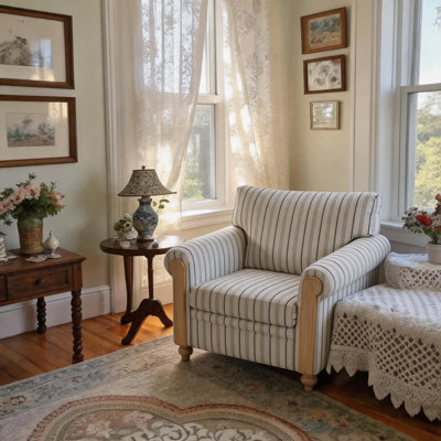 Fauteuil d'appoint en mélange de polyester 37,4 po American Farmhouse