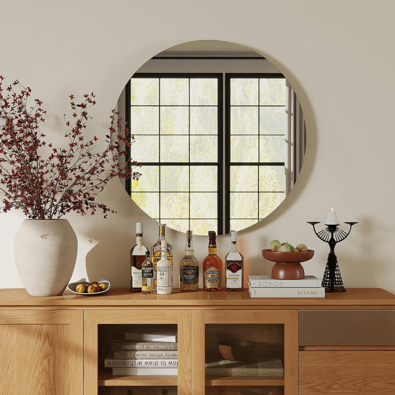 Miroir de salle de bain 70CM avec panneau blanc mat