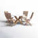 Fleur 4 - Person Wood Patio Dining Set with Round Table