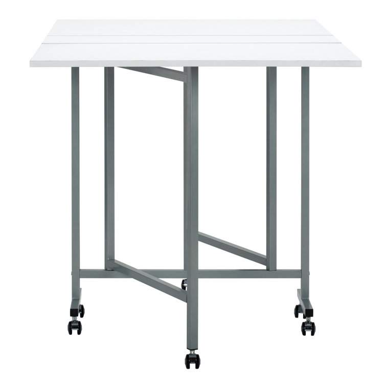 58.75 x 36 Foldable Solid Wood Sewing Table with Wheels - Venue