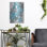 Art mural en métal «Boho Beautiful 1 Blue» par Moira Hershey