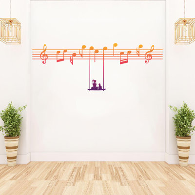 Adhésif décoratif notes musicales