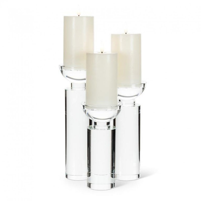 Column Pillar Candle Holder, 11" H x 4" W x 4" D