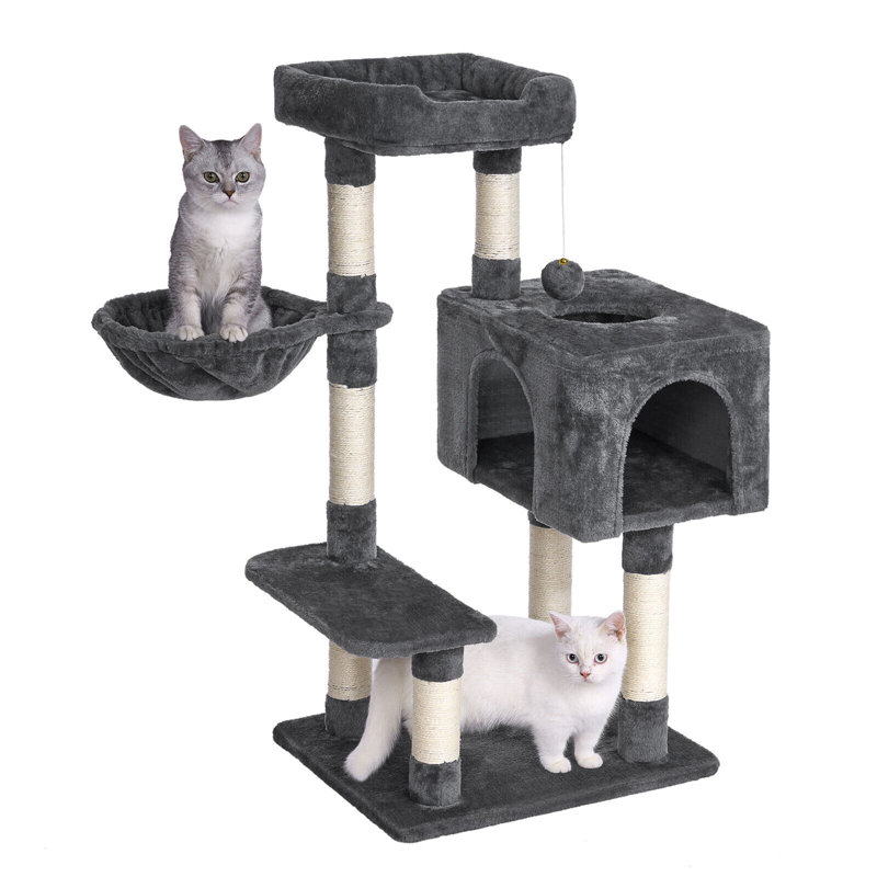 100cm H Cat Tree, Dark Grey