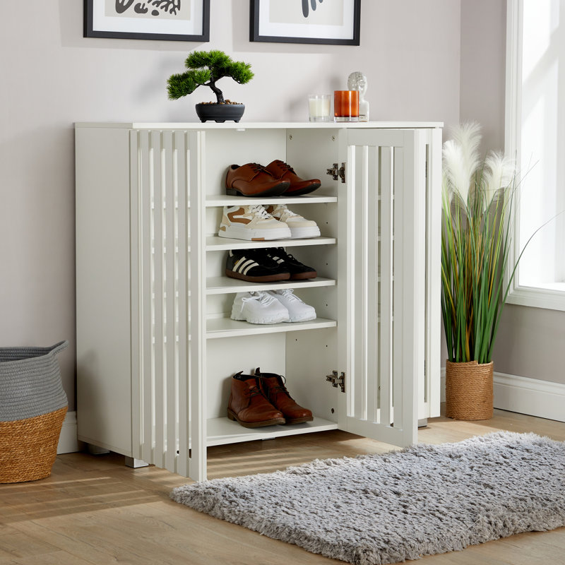 Boehike 20 Pair Shoe Storage Cabinet, White