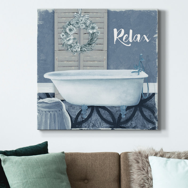 Relax - Toile tendue avec châssis de qualité supérieure, prête à être accrochée, H 24 po x l 24 po x P 1 po