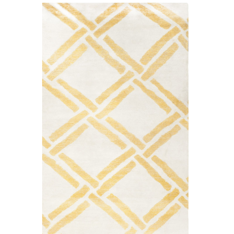 Tapis marocain en viscose / coton noué à la main Imraan