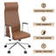 Fauteuil de bureau en cuir à haut dossier Sledmere-153412297