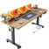 Hubing Electric Height Adjustable Standing Desk With 2 Usb Ports And 3 Power Outlets，4 Lockable Casters, 2 Hooks, Big Mouse Pad