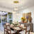  Junathean 3 - Light Wide Gold Dome Pendant with Petal Glass Lampshade with Cord-122780816-112383669