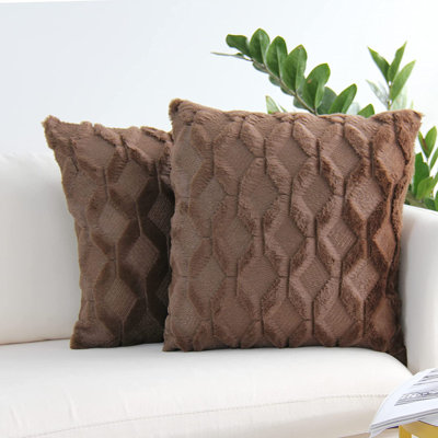  Ensemble de 2 coussins décoratifs avec insertions - Ensemble complet de coussins décoratifs 18 po x 18 po
