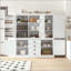 Garde-manger autoportant en bois 73 po avec 8 tablettes réglables et 4 tiroirs 73 po-547307116