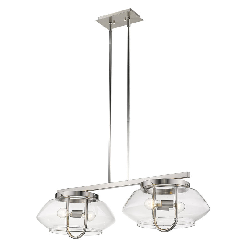 Mathes 4 - Light Kitchen Island Pendant, Satin Nickel