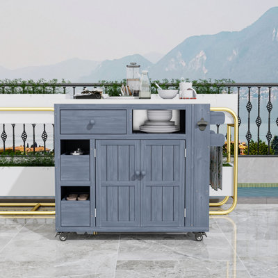 Chariot de cuisine d'extérieur avec comptoir extensible en acier inoxydable, table de préparation pour barbecue avec étagère à épices