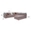 Tiearra Upholstered U-Shaped Sectional Right Hand Facing