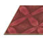 Tapis rond rouge à motif floral-403461424