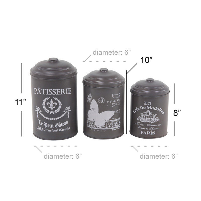 Vicknair Metal Canister - Set of 3