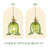 1-Light E26 Base Polished Brass Metal and Glass Dome Flower Pendant Light, Adjustable Height, Dimmable, ETL Listed