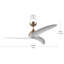 Ventilateur de plafond bronze d'intérieur / extérieur à 3 pales 52 pouces avec pales en ABS blanc mat et commande murale Nirra-127174487