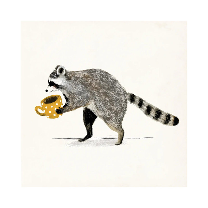 Rascally Raccoon III by Victoria Barnes - Wrapped Canvas Print, 45.72 cm H x 45.72 cm W