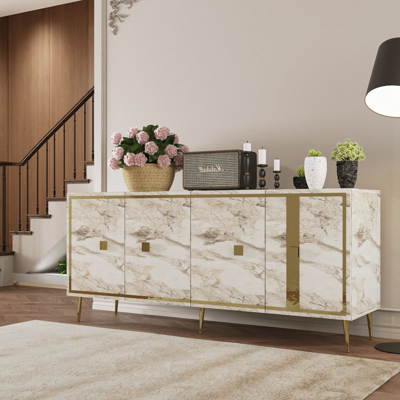 Catena Elegant Console Table with 100% Melamine Coated Particle Board, Thickness: 0.7 inches | Wall-Mountable with Multiple Shelves, Perfect for Living Room or Entryway