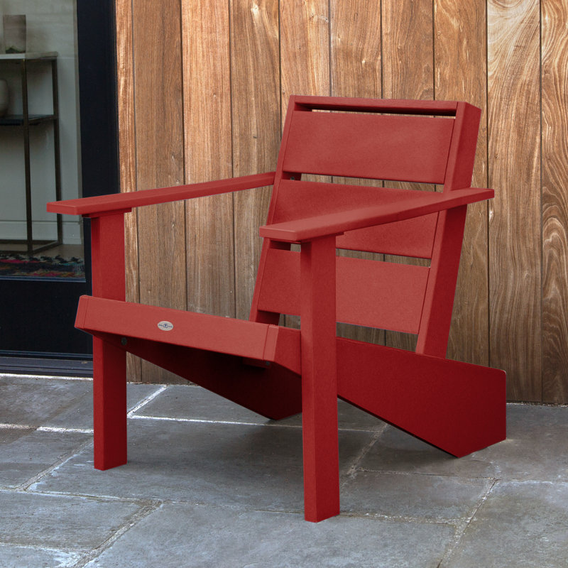 Chaise Adirondack moderne Haven, Rouge cabine de bateau