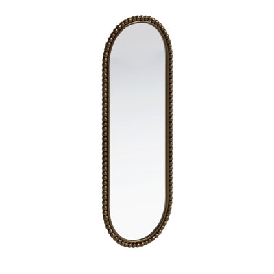 Antique-Style Iron Art Oval Mirror, Gold - Elevating Look Of Living Room, Bedroom, Entrance Retro Mirror With Antique Effect Transforming Home Decor  Living