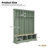 Alexander Farmhouse Hall Tree with 8 Hooks, Bench & Open Storage Compartments-132786098