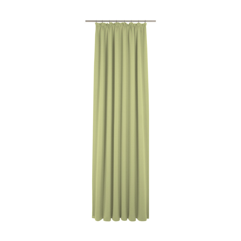 Salley Pinch Pleat semi transparent Single Curtain, Green, 145cm Width x 295cm Drop