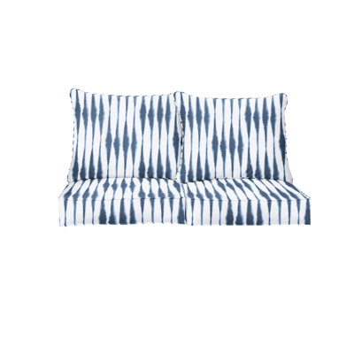 Rialto Outdoor 5'' Loveseat Seat / Back Cushion