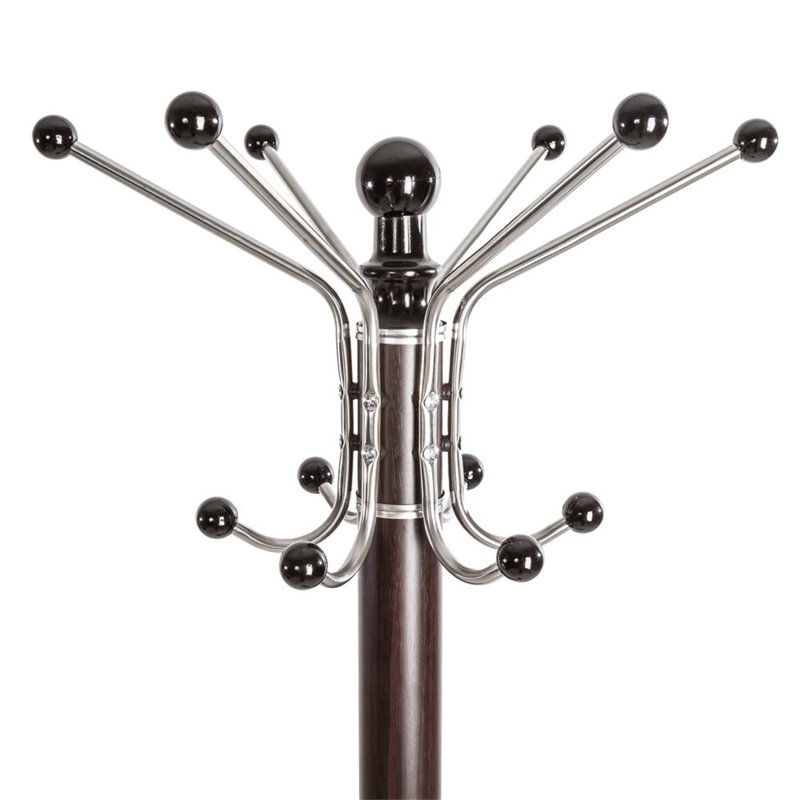 Haig Metal Coat Rack, Black/Brown