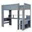 Lit mezzanine simple en bois avec bureau