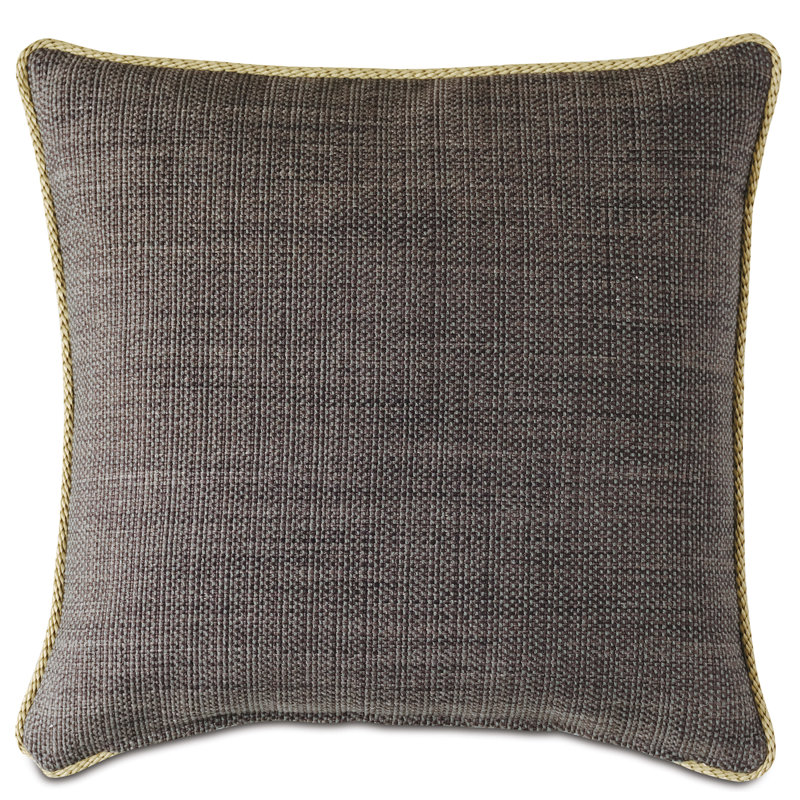 Monogram Embroidered Feather Throw Pillow