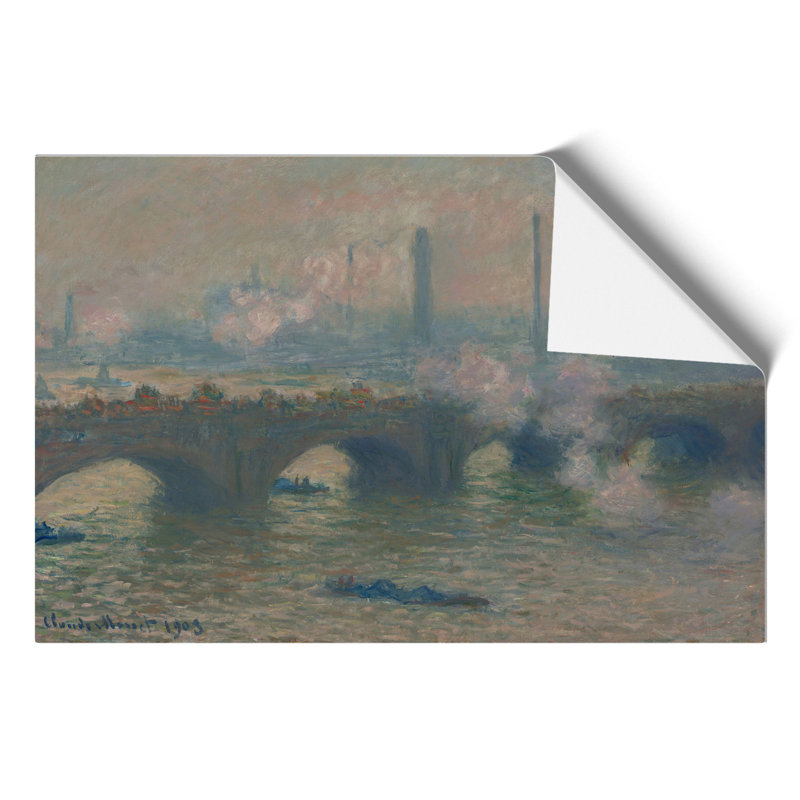 Waterloo Bridge in London by Claude Monet - Frameless Print, 30cm H x 42cm W x 0.1cm D