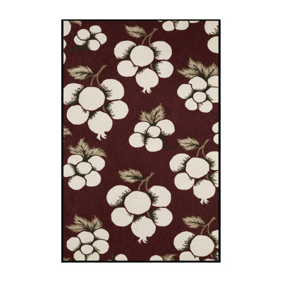  Tapis lavable à motif de fruits blancs cassis