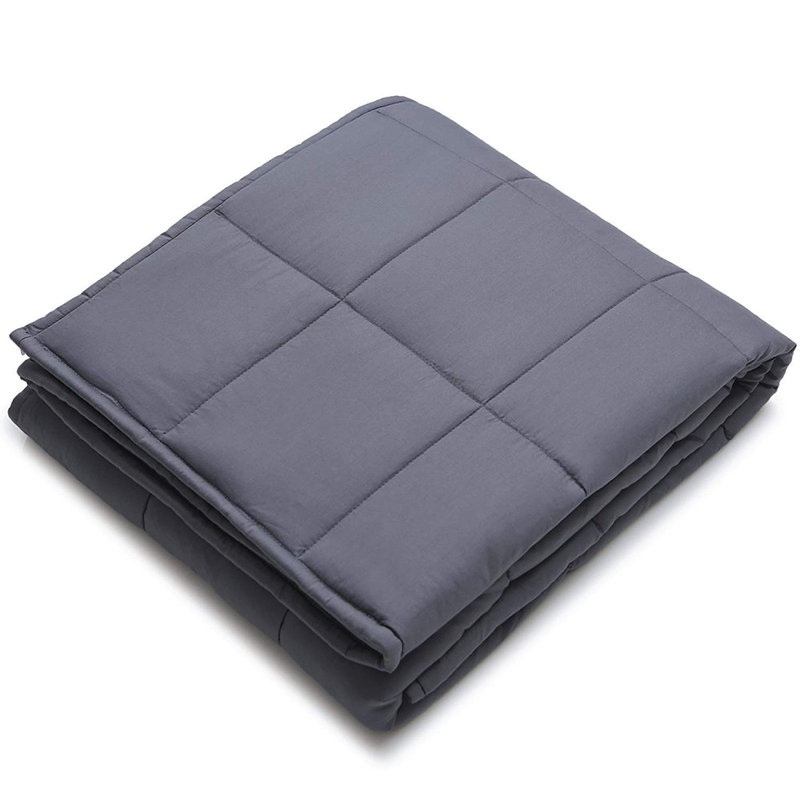 Couverture lestée avec perles de verre Kathy Ireland Home, Gris charbon, 48" x 72", 12 lb