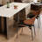 Pure white Rock Slab Tabletop Rectangular Table-114373693