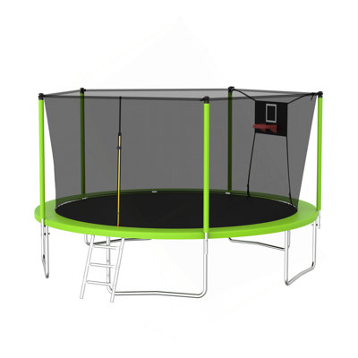 14 FT Trampoline ,Sports Fitness Trampolines With Enclosure Net, Recreational Trampolines For Outdoor Indoor