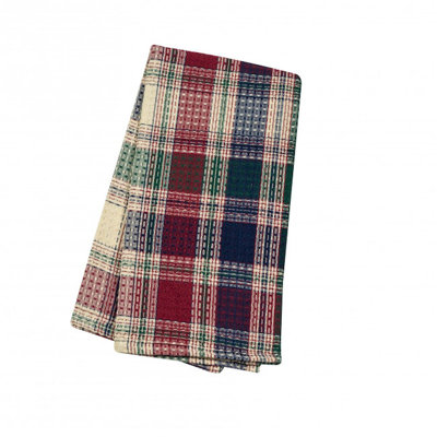 Cotton Checkered Waffle Tea Towel Kitchen Towel