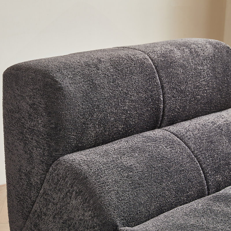 Chaise d'appoint, chaise simple pour salon, bureau et petit appartement, Gris