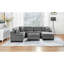 Canapé modulaire Canapé rembourré en chenille de 111,8 po en U avec repose-pieds de rangement mobile pour le salon-130464435