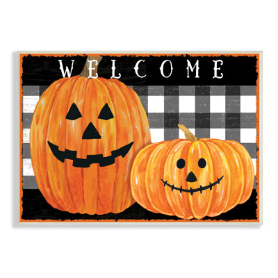 Festive Halloween Welcome Sign - impression sur toile