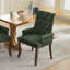 Chaise d'appoint rembourrée avec pieds courbés-343496353