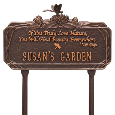 Dragonfly Quote Personalized Garden Sign