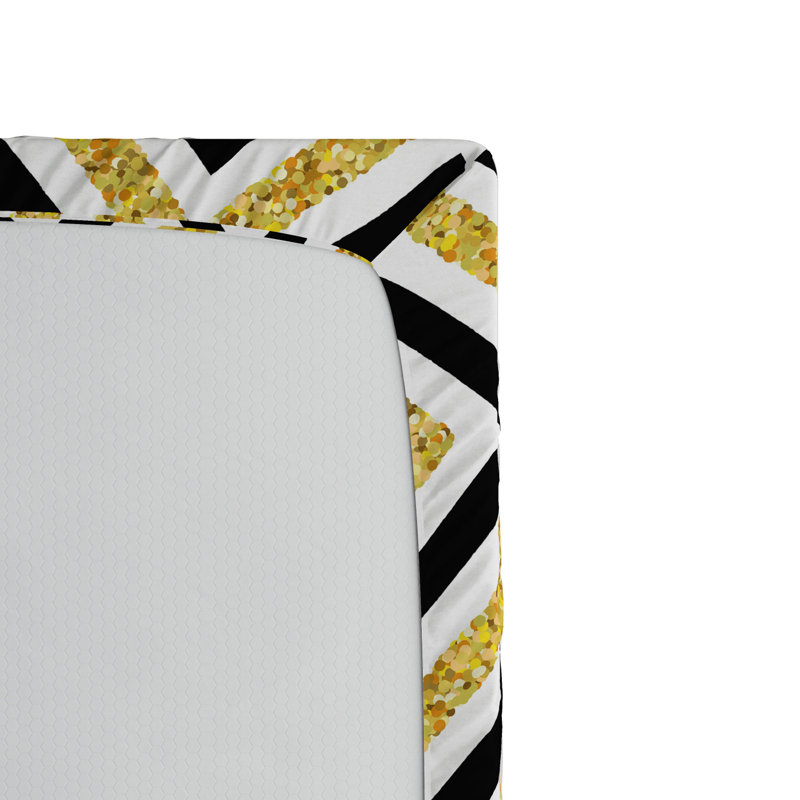 Microfiber Geometric Fitted Sheet, Full Fitted Sheet