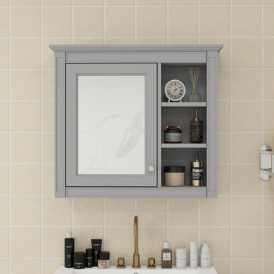 Armoire à pharmacie à miroir murale l 30 po H 28 po
