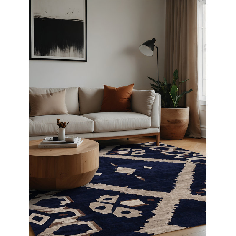 Tapis gris lavable à la machine, Carré 7 pi